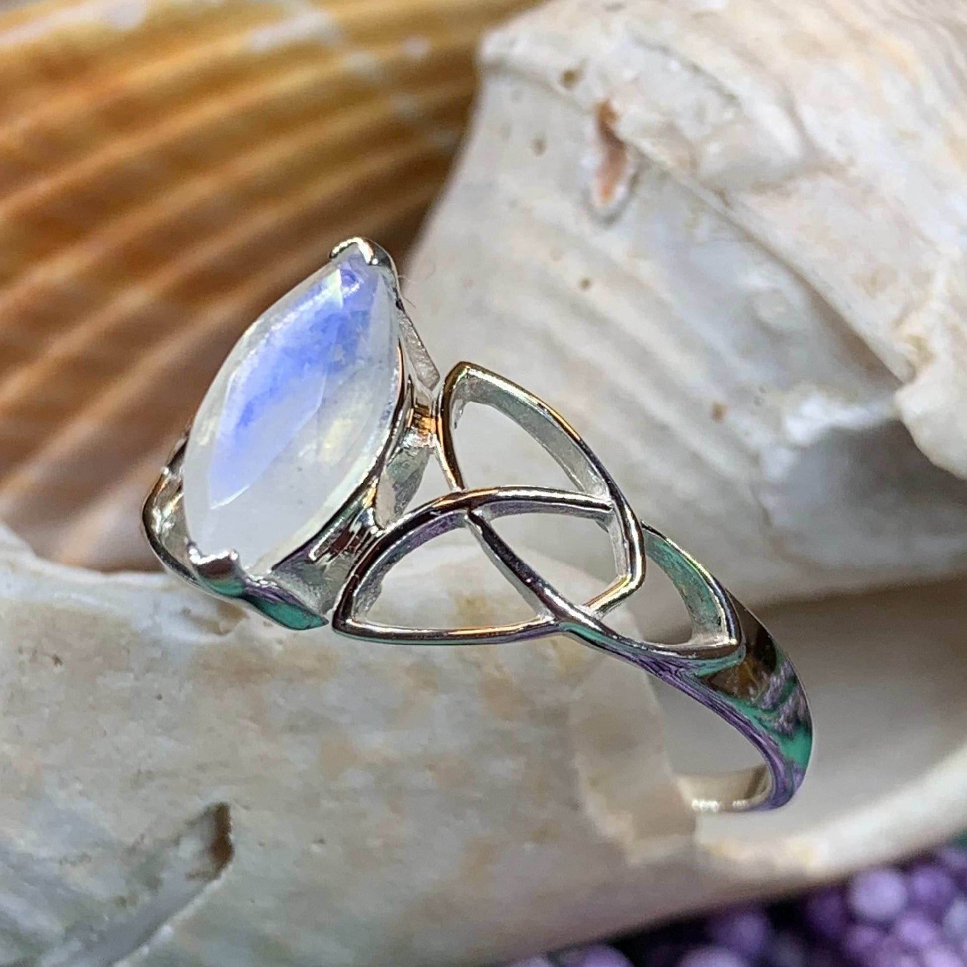 Esmeralda Celtic Knot Ring - 5