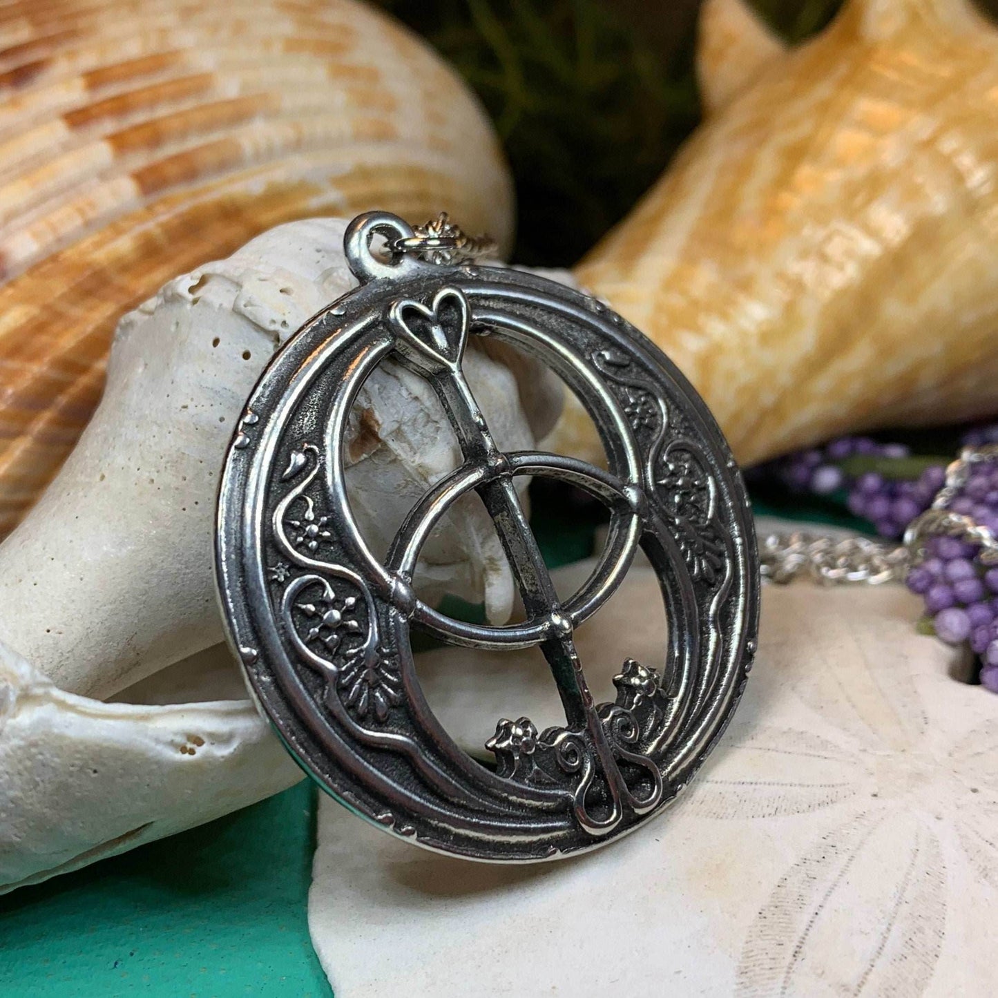 Pewter Chalice Well Necklace - 