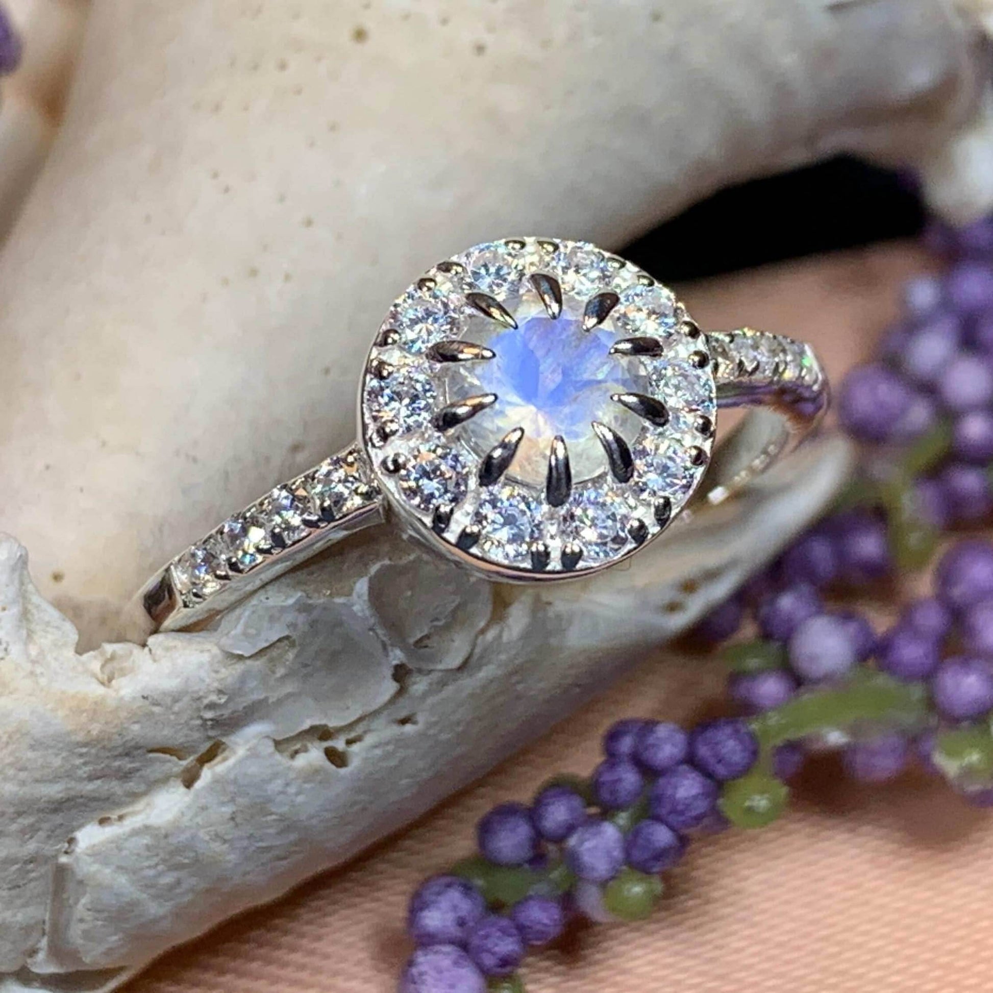 Vera Moonstone Solitaire Ring - 5