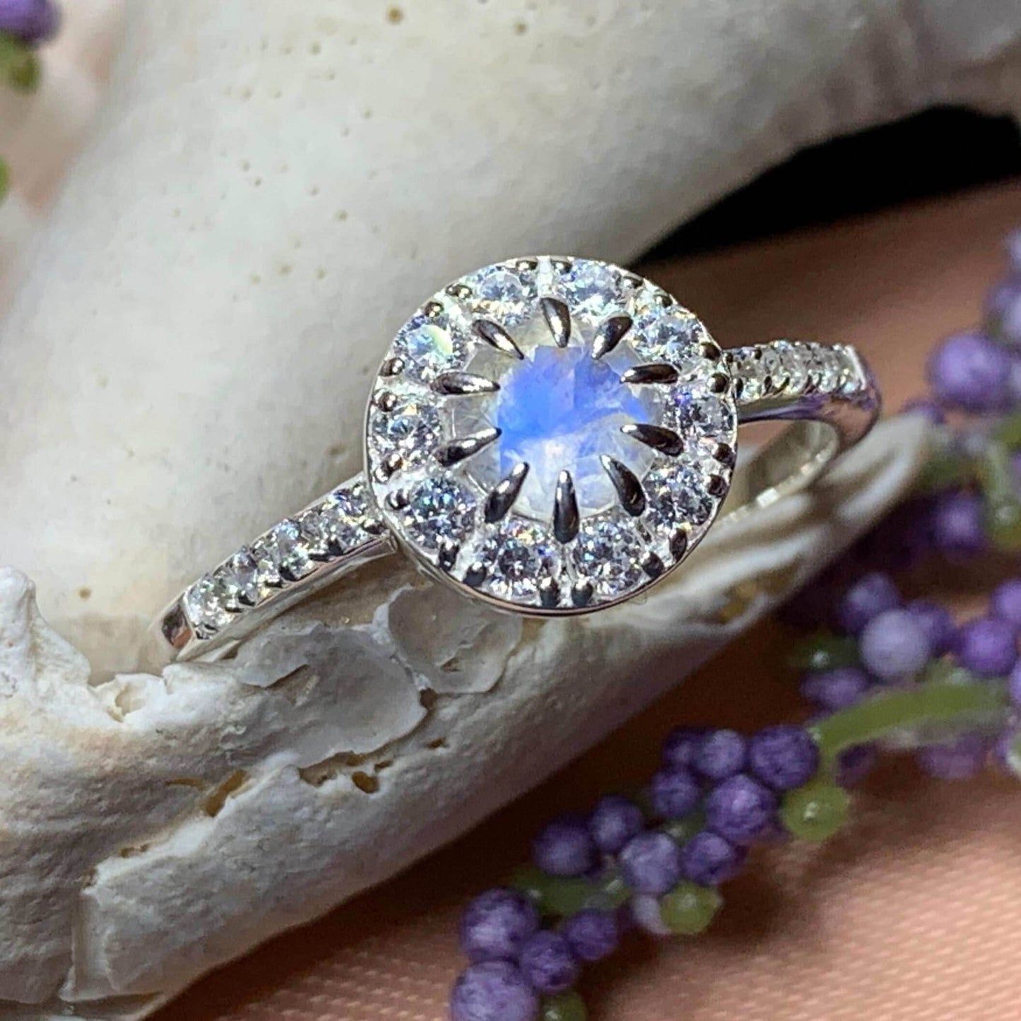 Vera Moonstone Solitaire Ring - 5