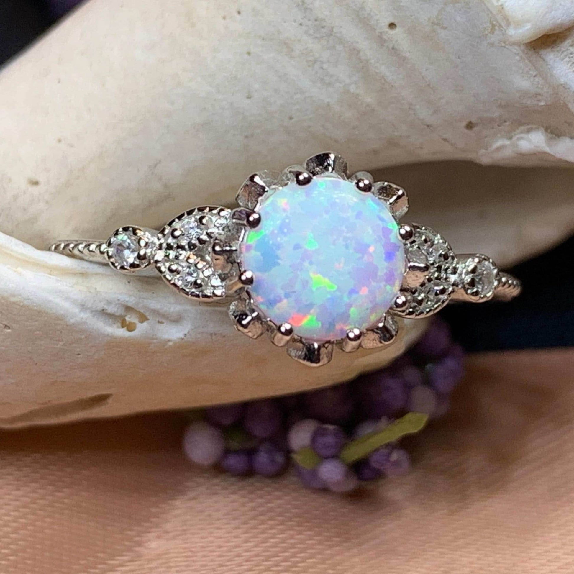 Vintage Opal Celtic Ring - 5