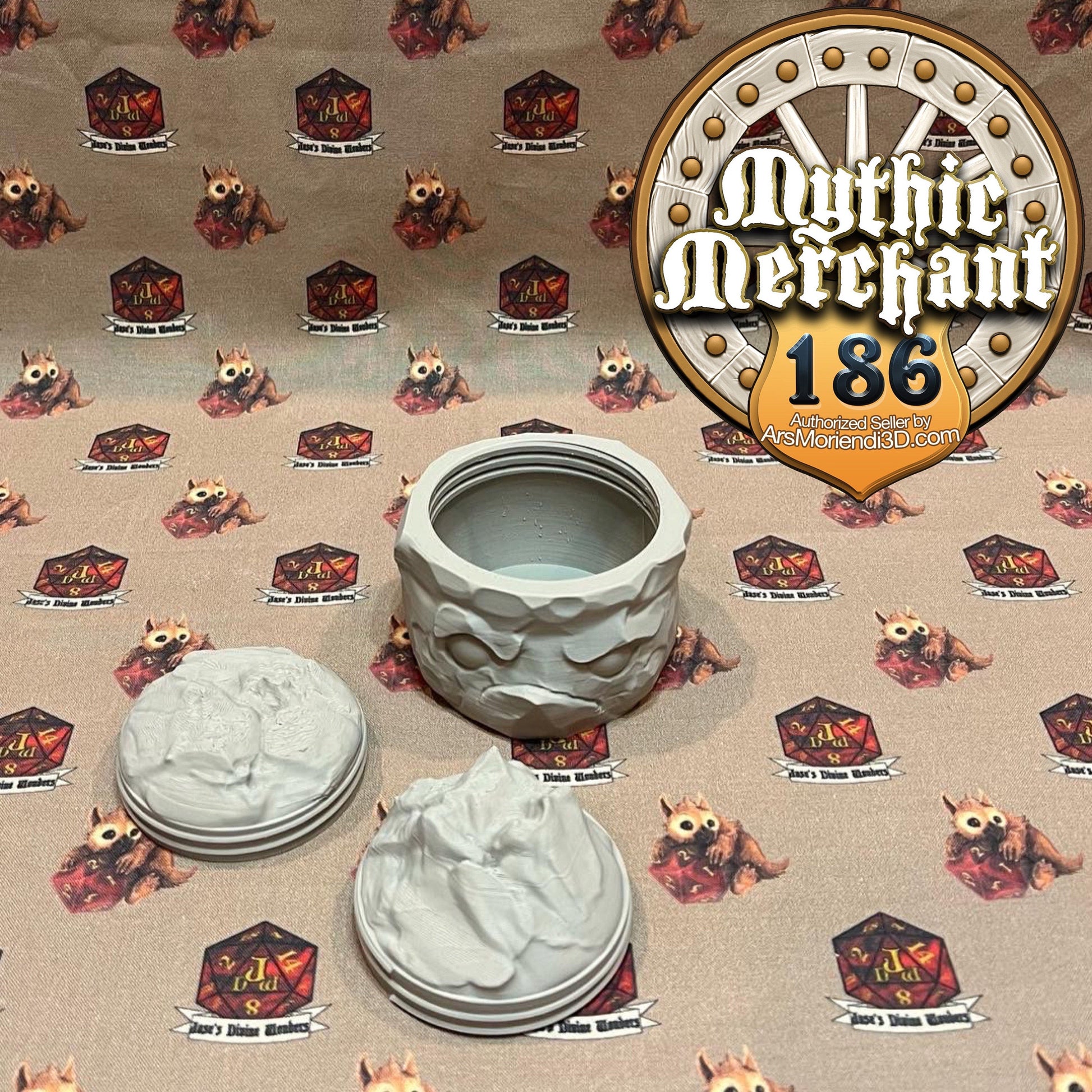 Golem Dice Case from Ars Moriendi 3D - Dungeons and Dragons, Pathfinder, TTRPG, Dice Cup/Roller