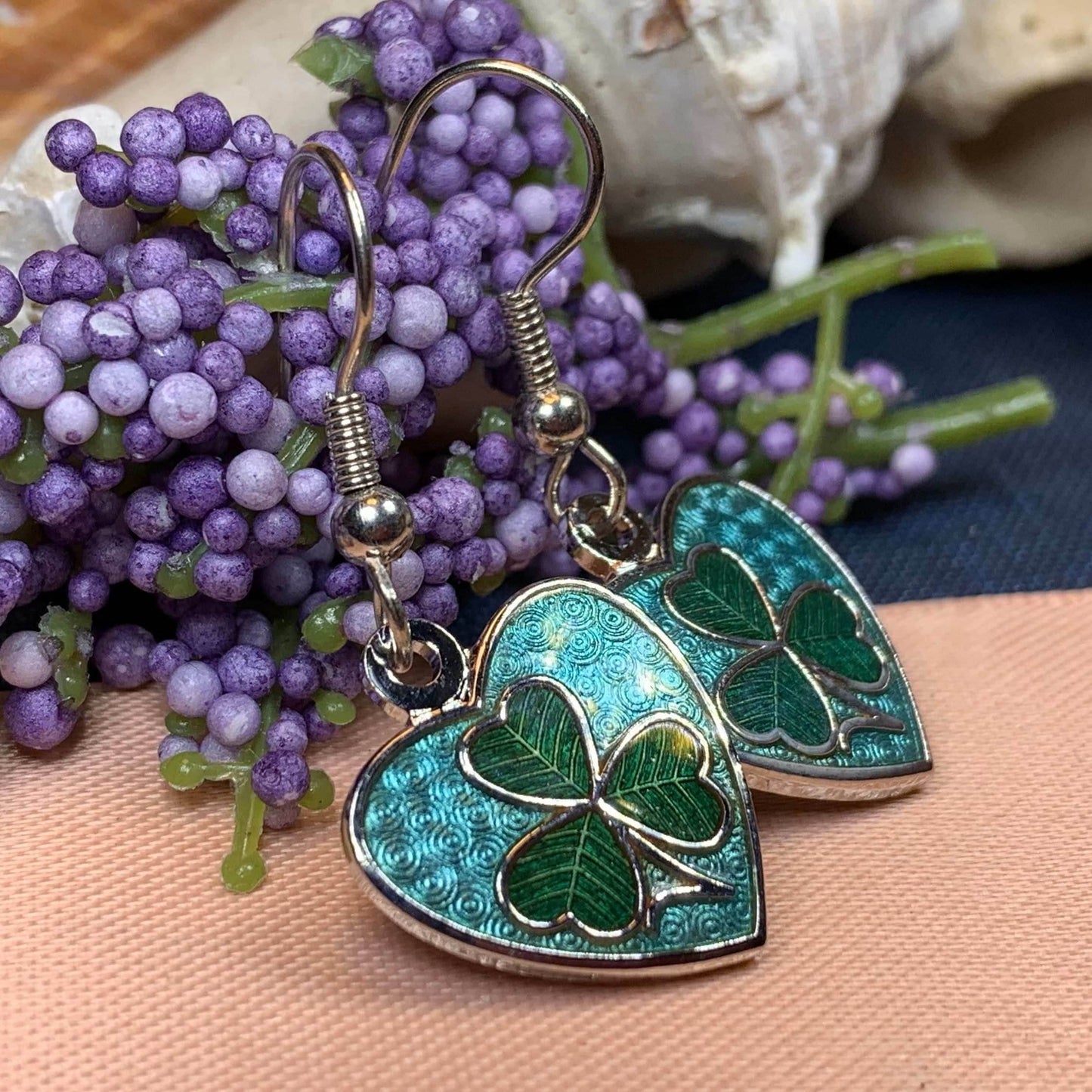 Shamrock Heart Earrings - 