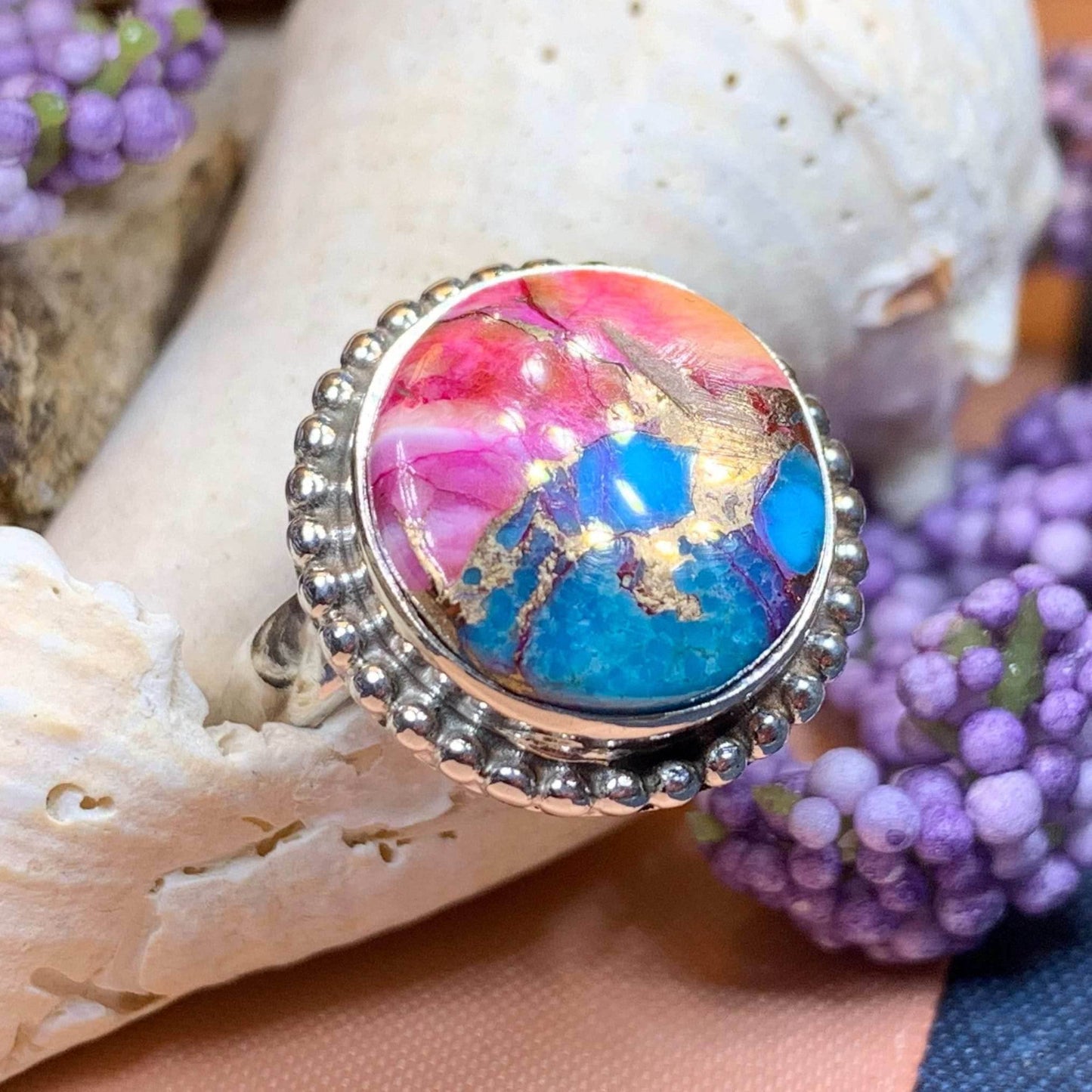 Irish Sunrise Ring - 7 / Square