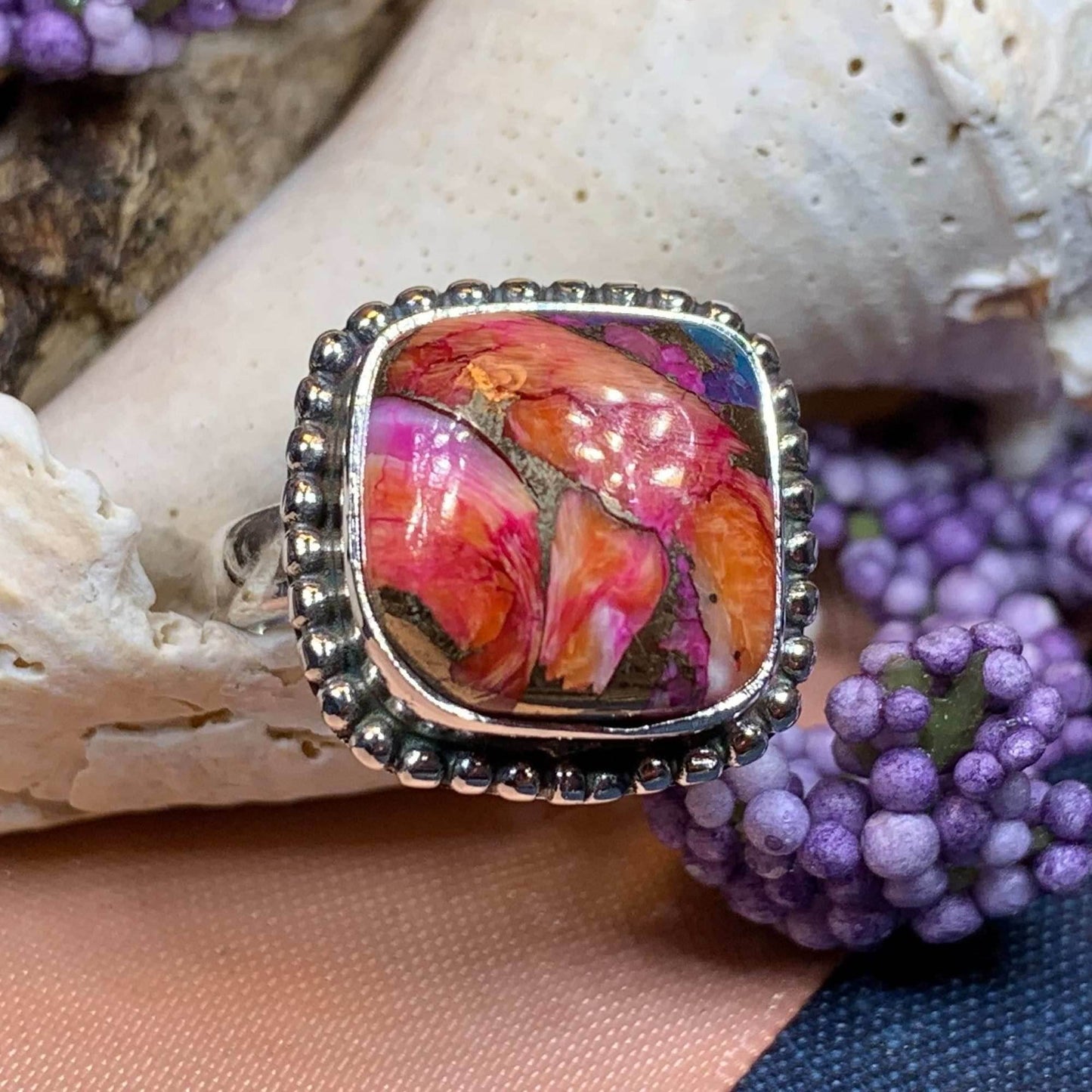 Irish Sunrise Ring - 7 / Square