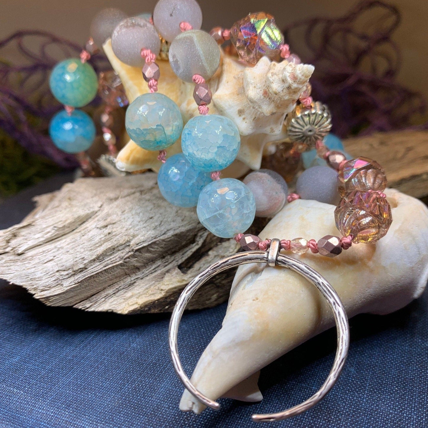 Starfire Moonflower Long Necklace