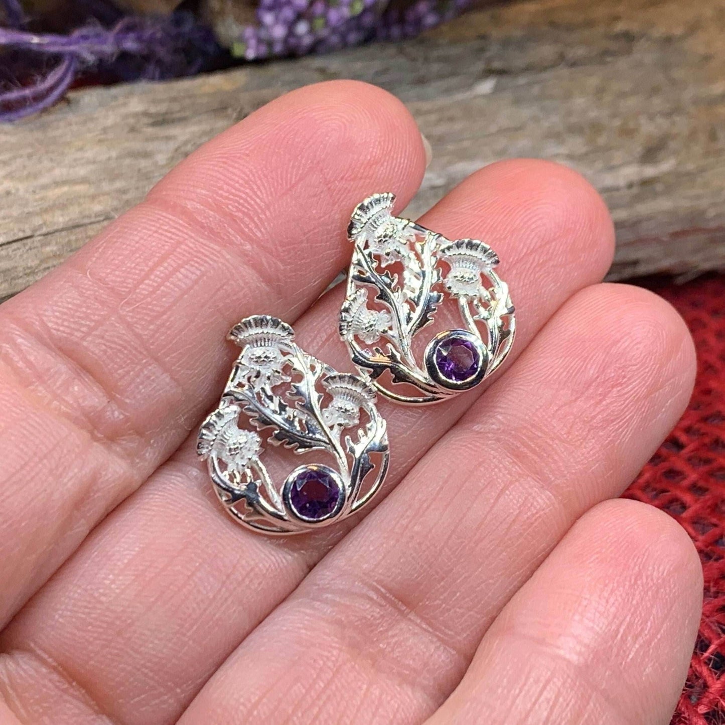 Cairn Baird Scottish Thistle Post Earrings - 