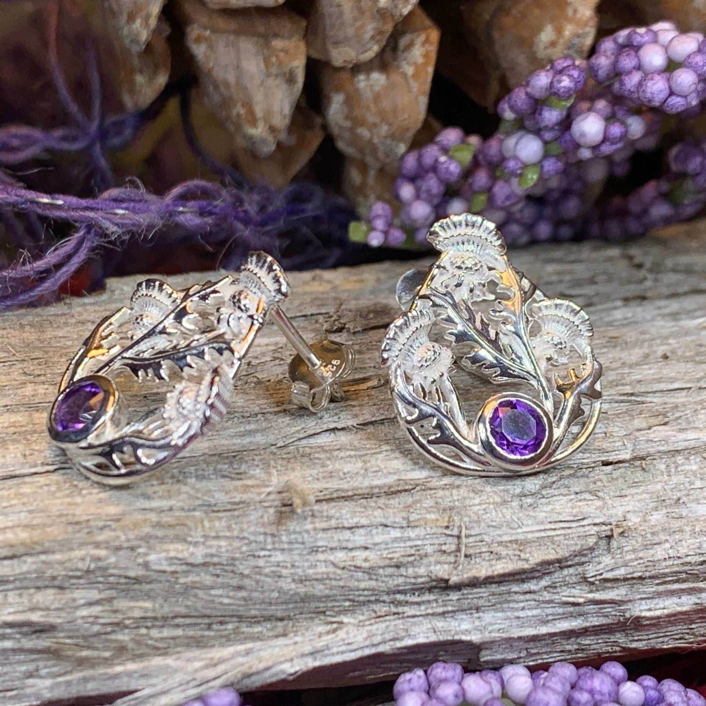 Cairn Baird Scottish Thistle Post Earrings - 