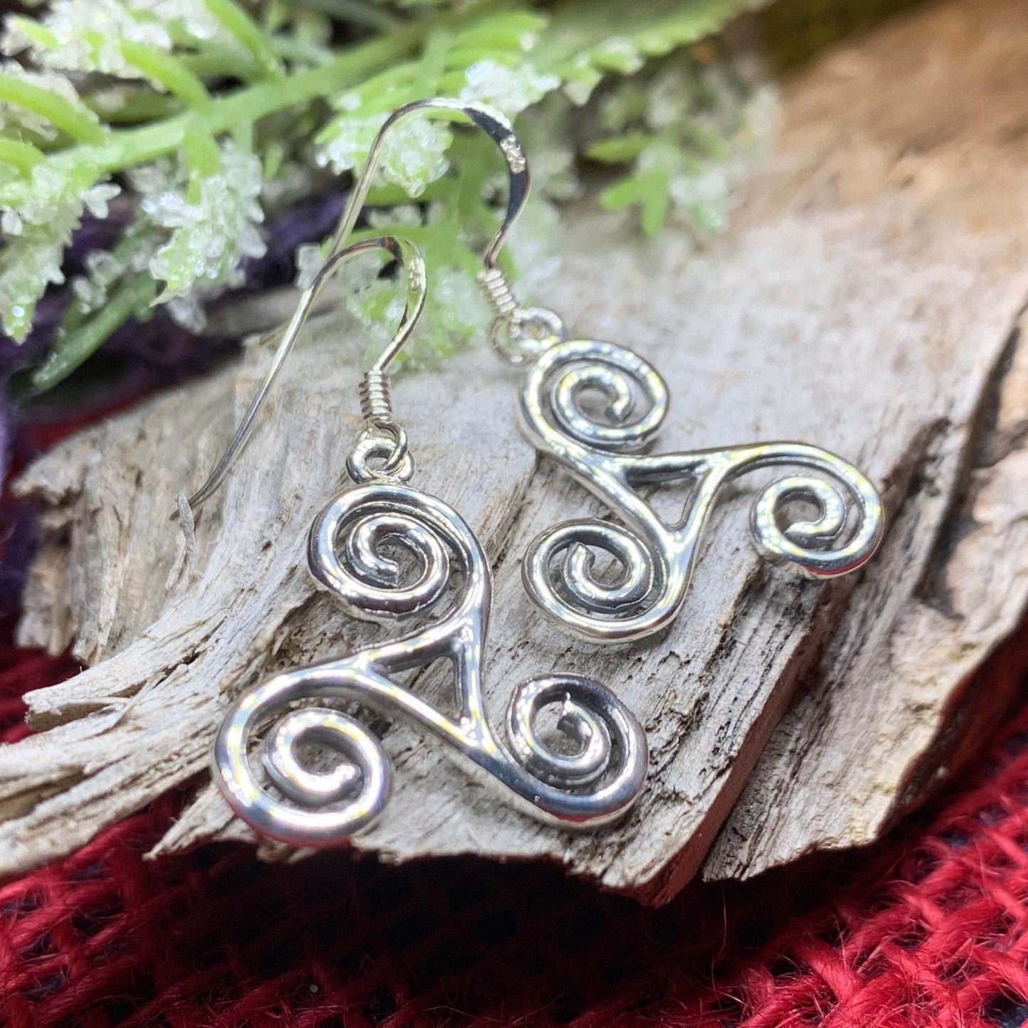 Elfwyn Celtic Spiral Earrings - 