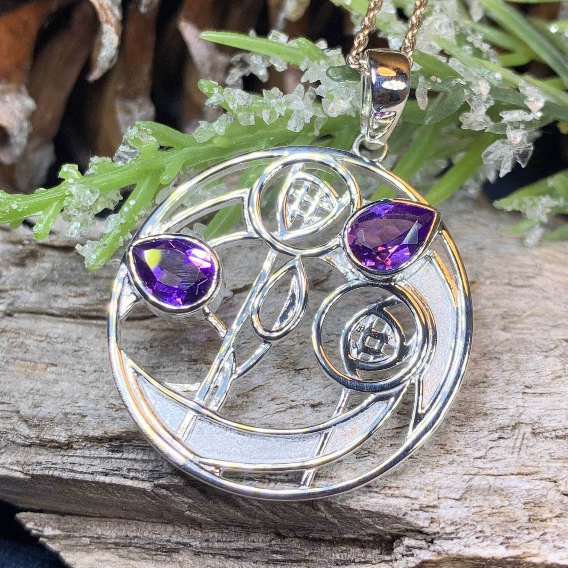 Cairn Impact Mackintosh Amethyst Necklace - 18
