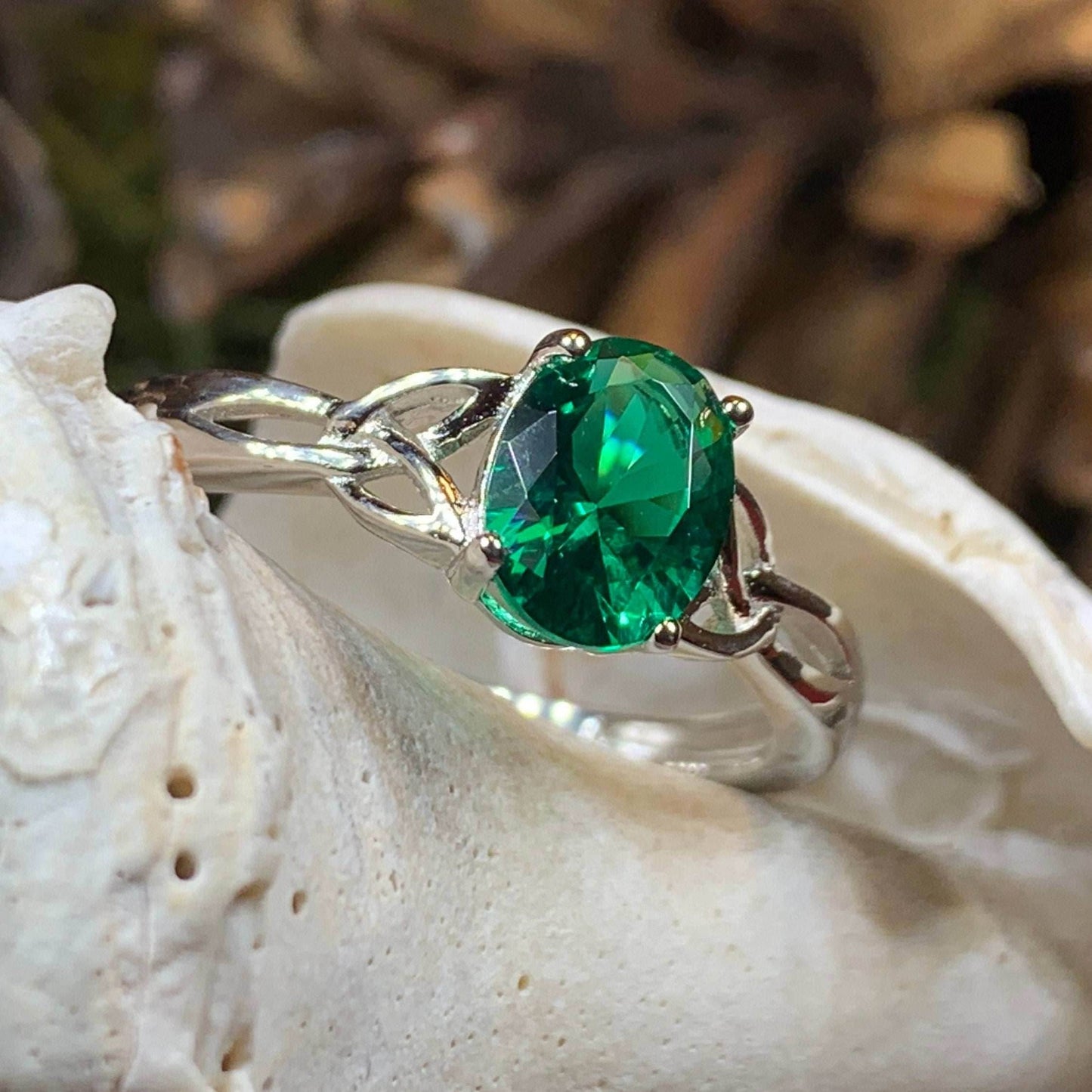 Irish Twilight Celtic Ring - 5 / Silver