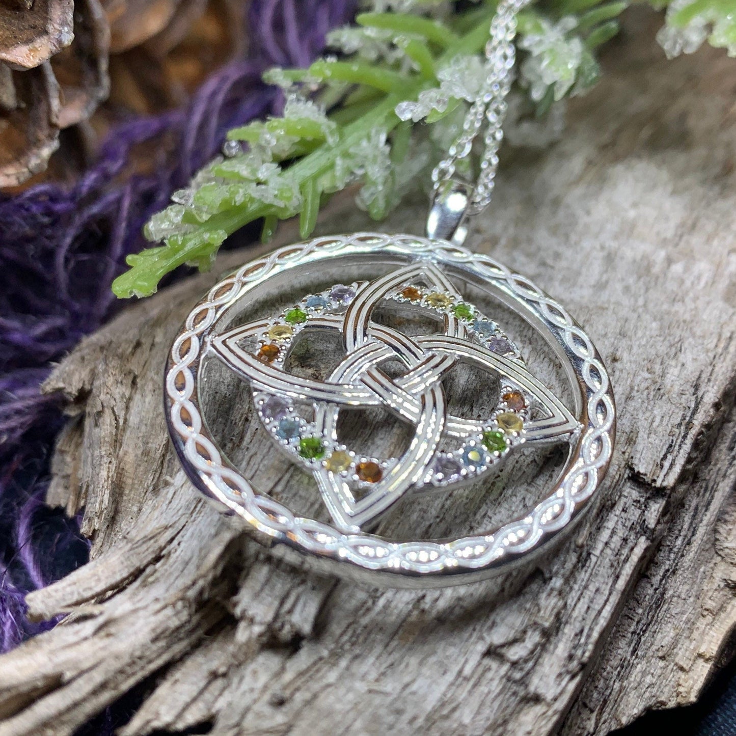 Colors of Ireland Celtic Knot Necklace