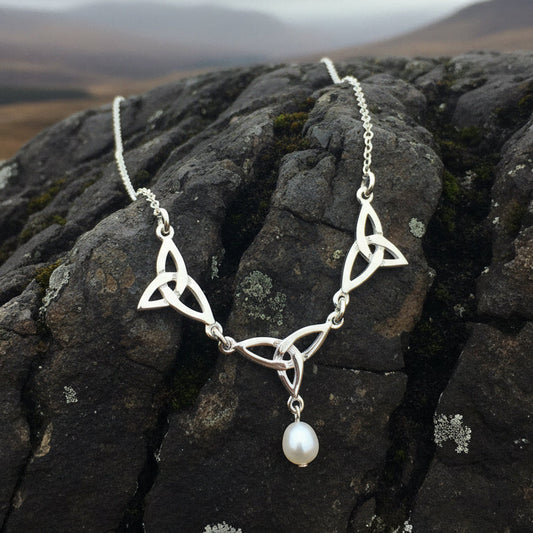 Pearl Celtic Knot Necklace