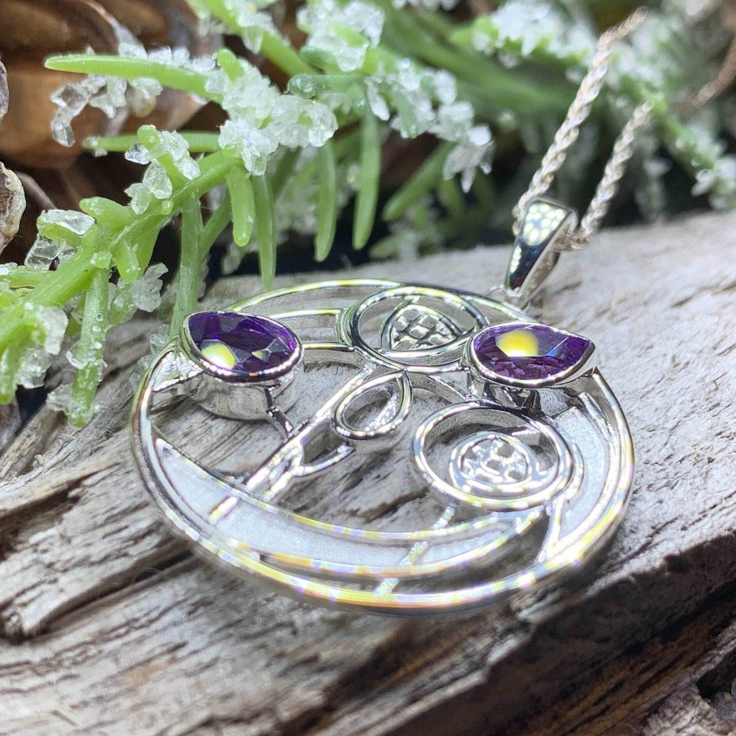 Cairn Impact Mackintosh Amethyst Necklace - 18