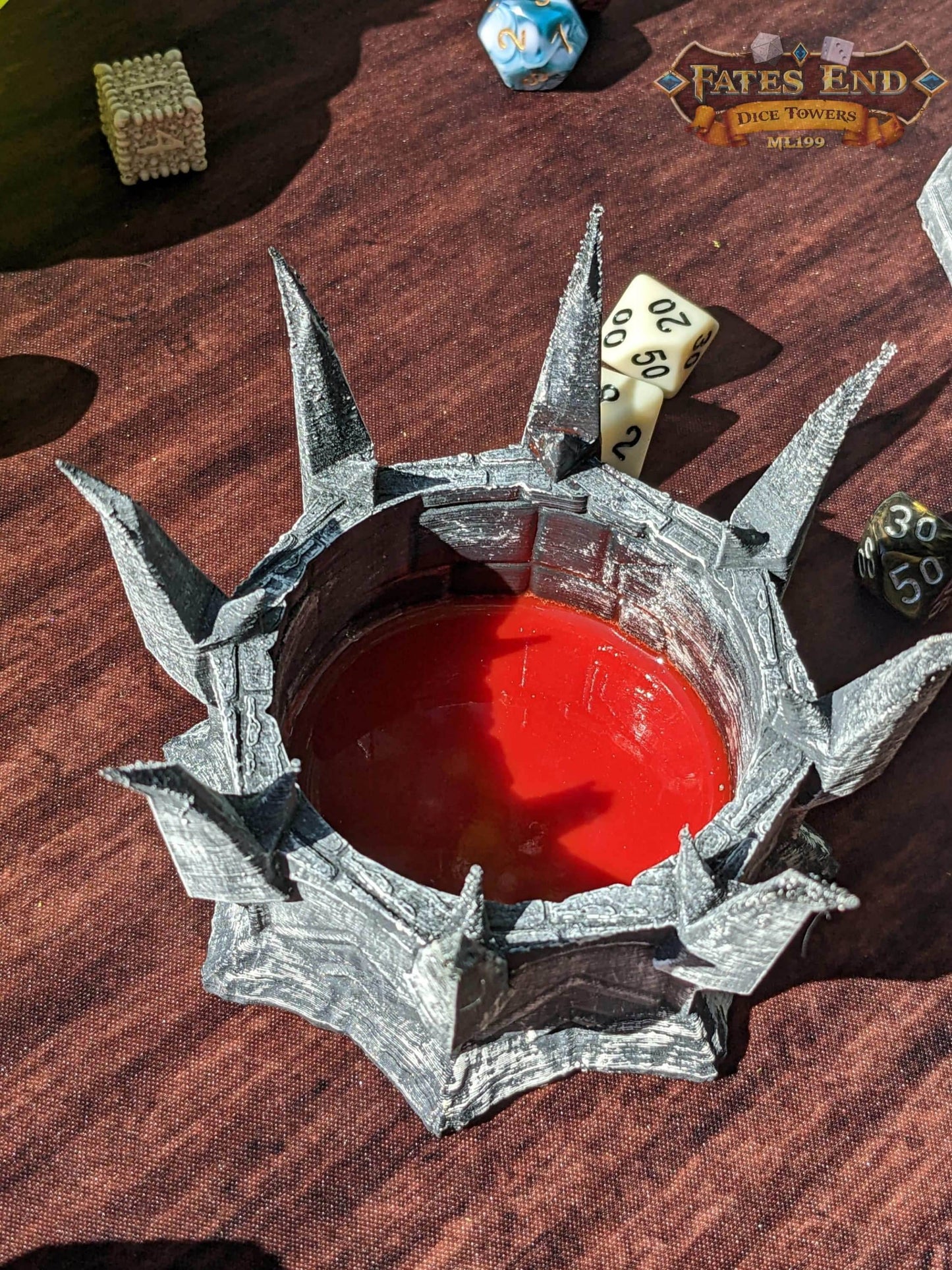 Evil Necromancer Dice Cup/Dice Bowl/Coaster-Fate's End Collection - Black / Small