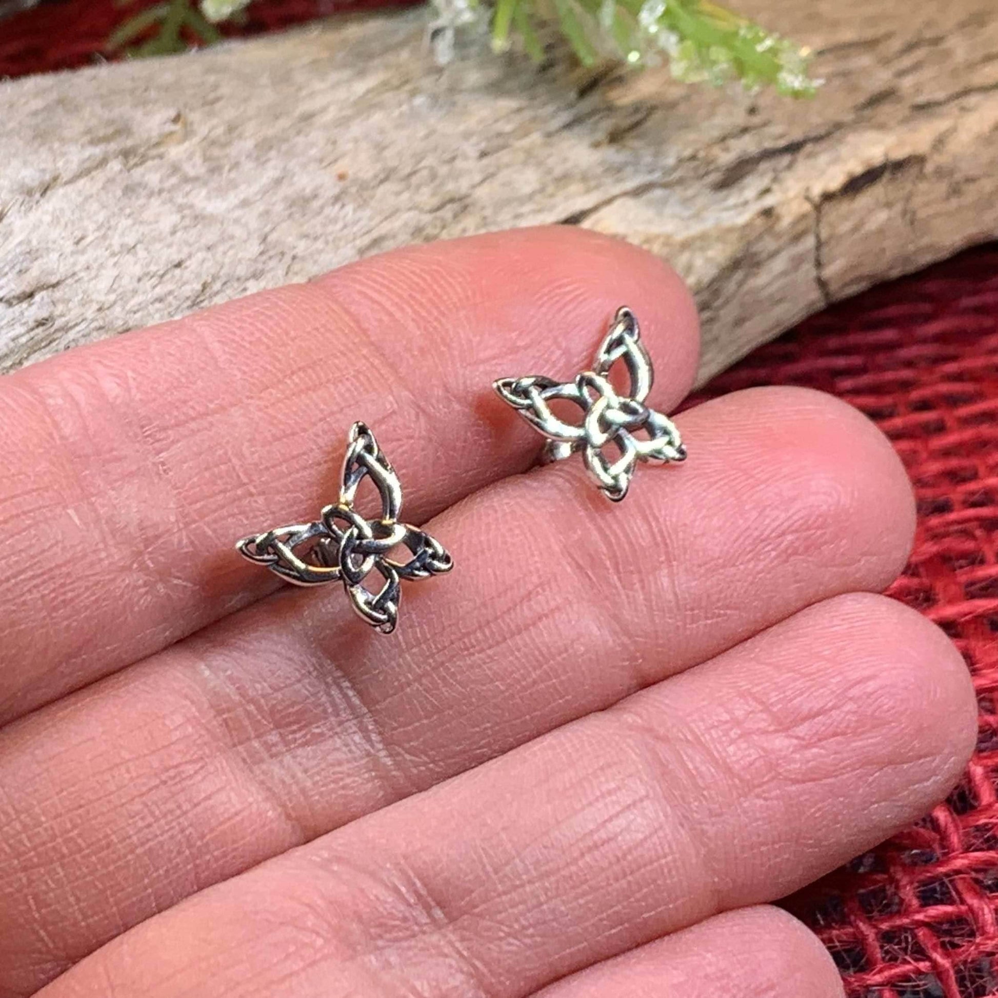 Celtic Butterfly Post Earrings - 