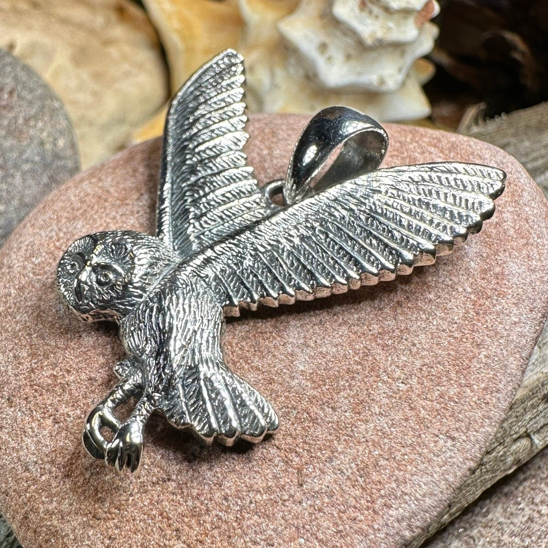 Midnight Flight Owl Necklace