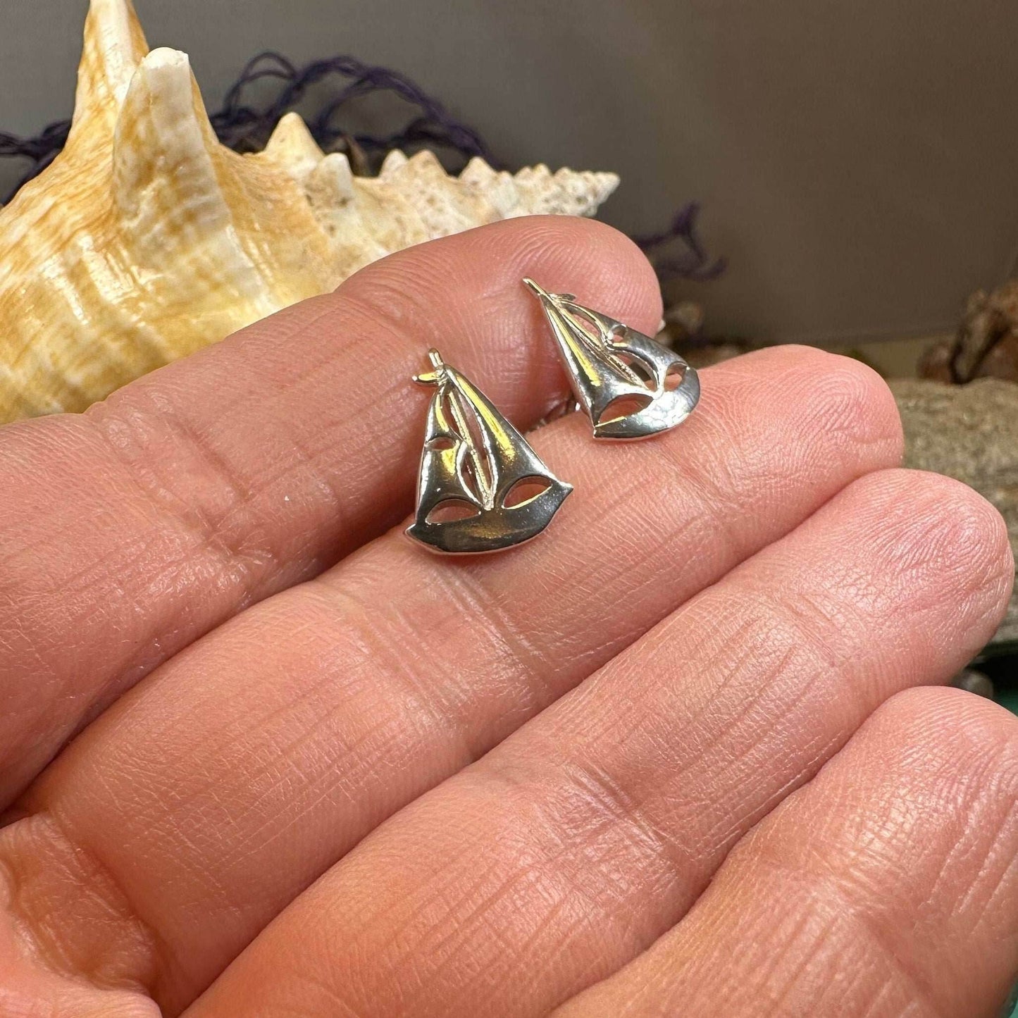 Summerlea Sailboat Post Earrings - 