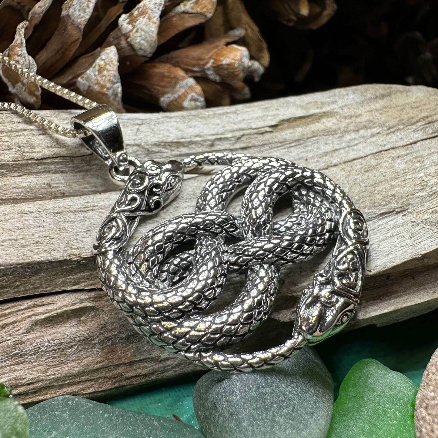 Sivart Celtic Snake Necklace - 18