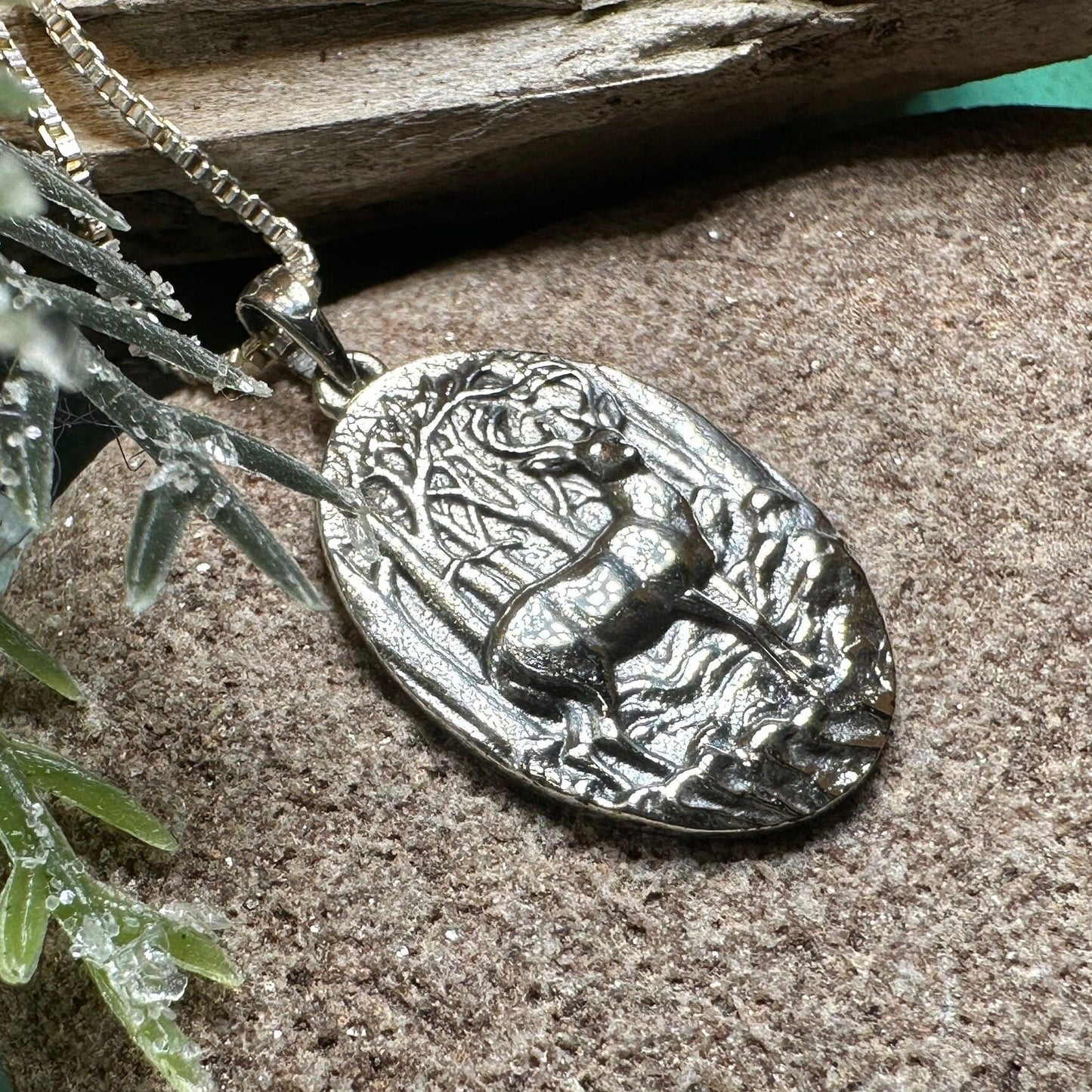 Forest Deep  Stag Necklace