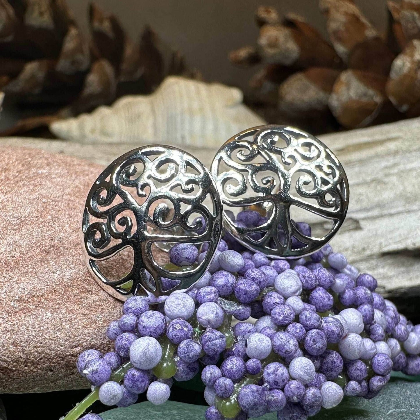 Muirenn Tree of Life Stud Earrings - 