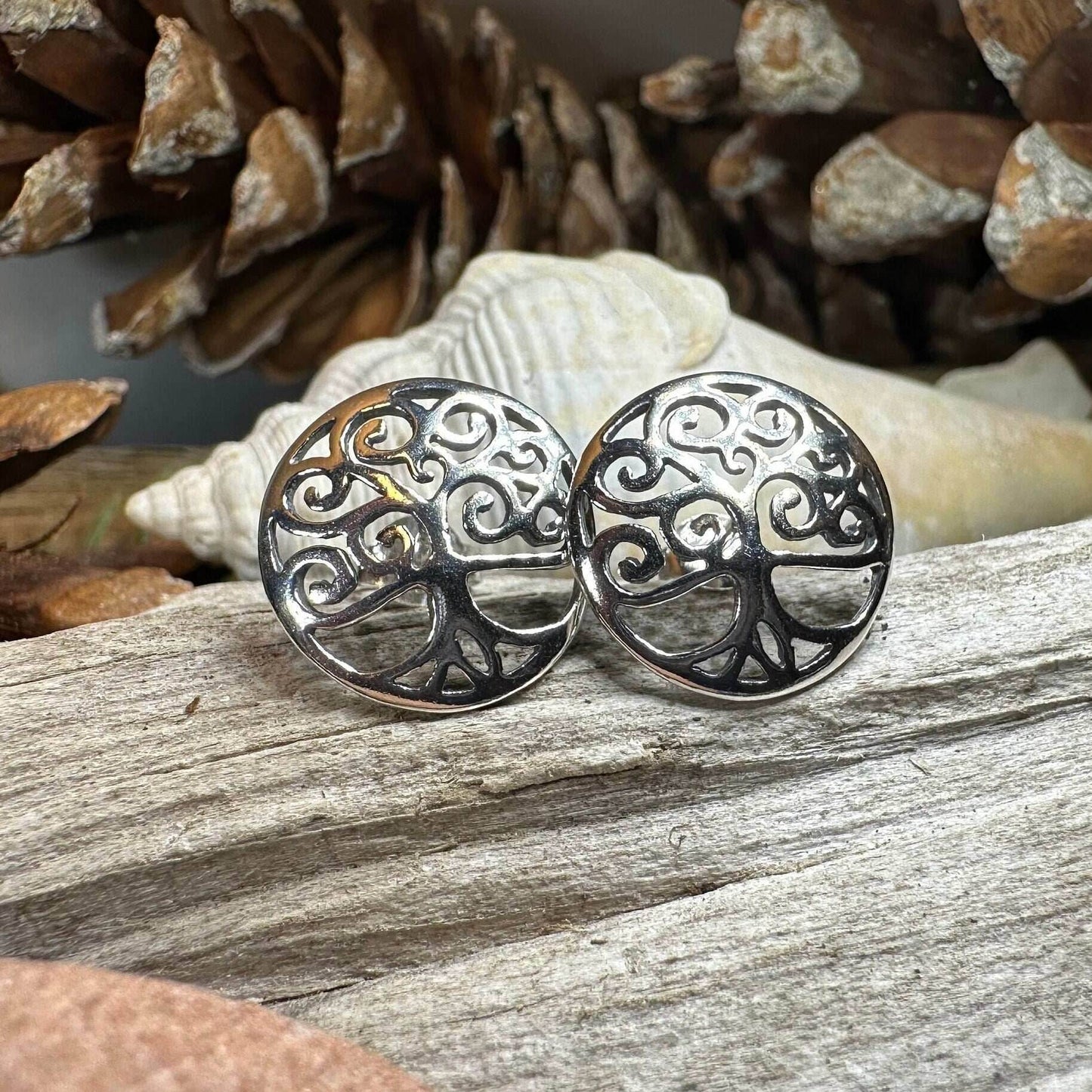 Muirenn Tree of Life Stud Earrings - 