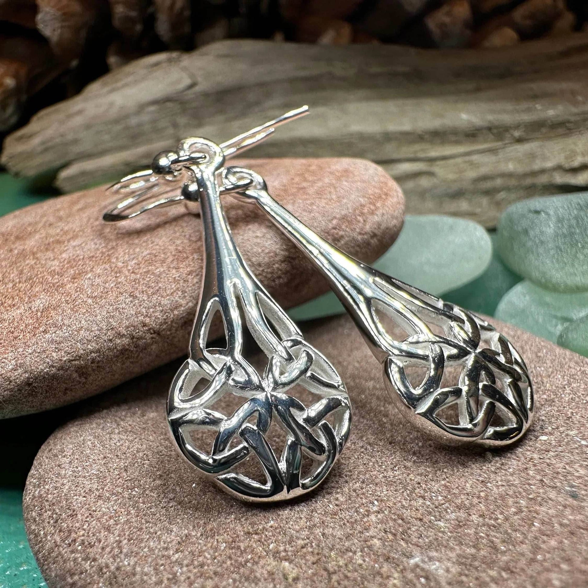 Celtic Teardrop Earrings - 