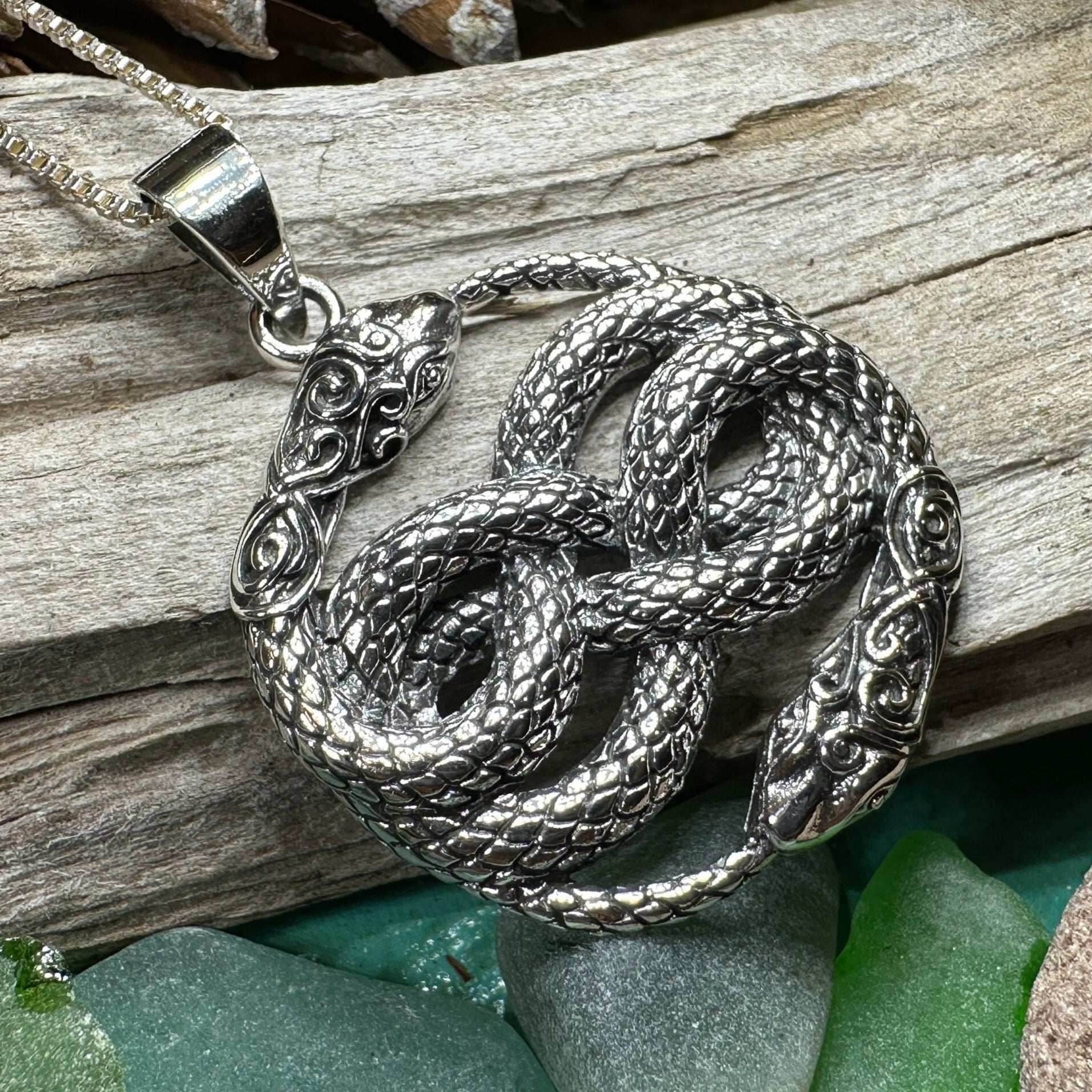 Sivart Celtic Snake Necklace - 18