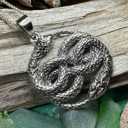 Sivart Celtic Snake Necklace - 18