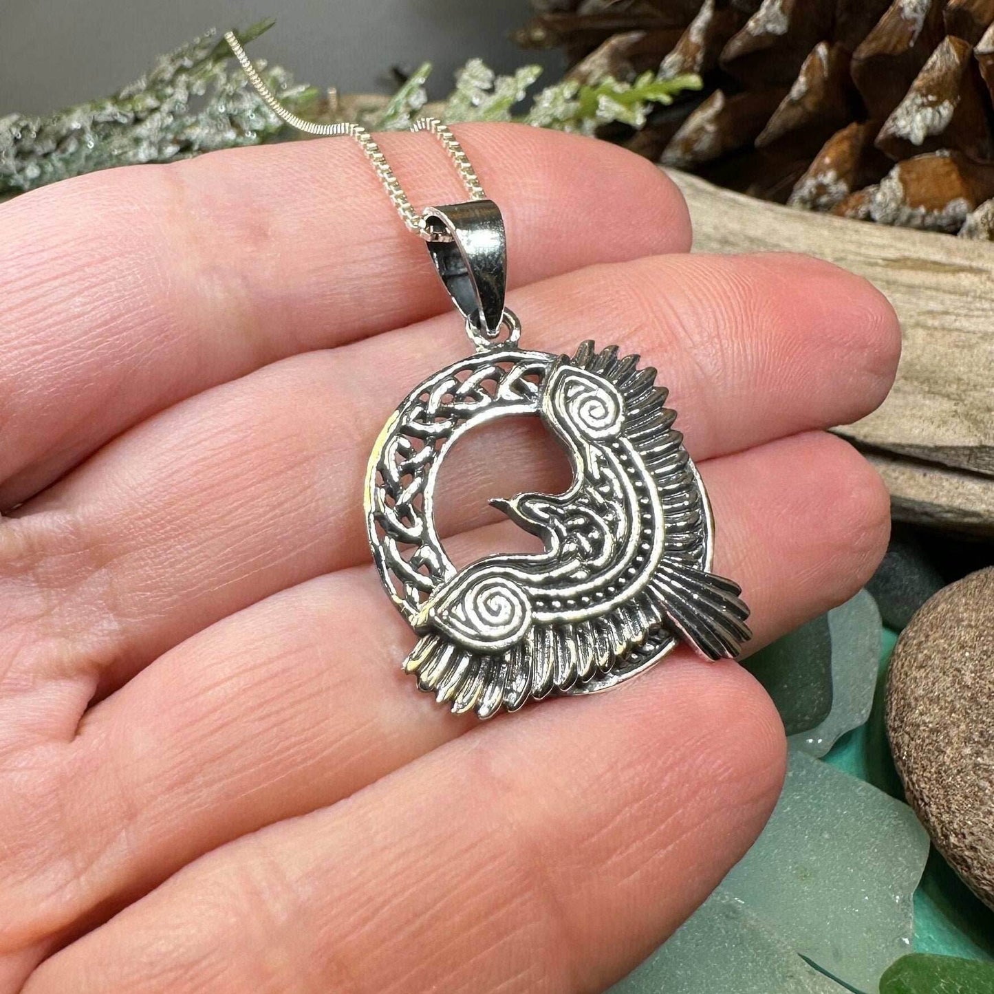 Rivervale Celtic Raven Necklace - 18