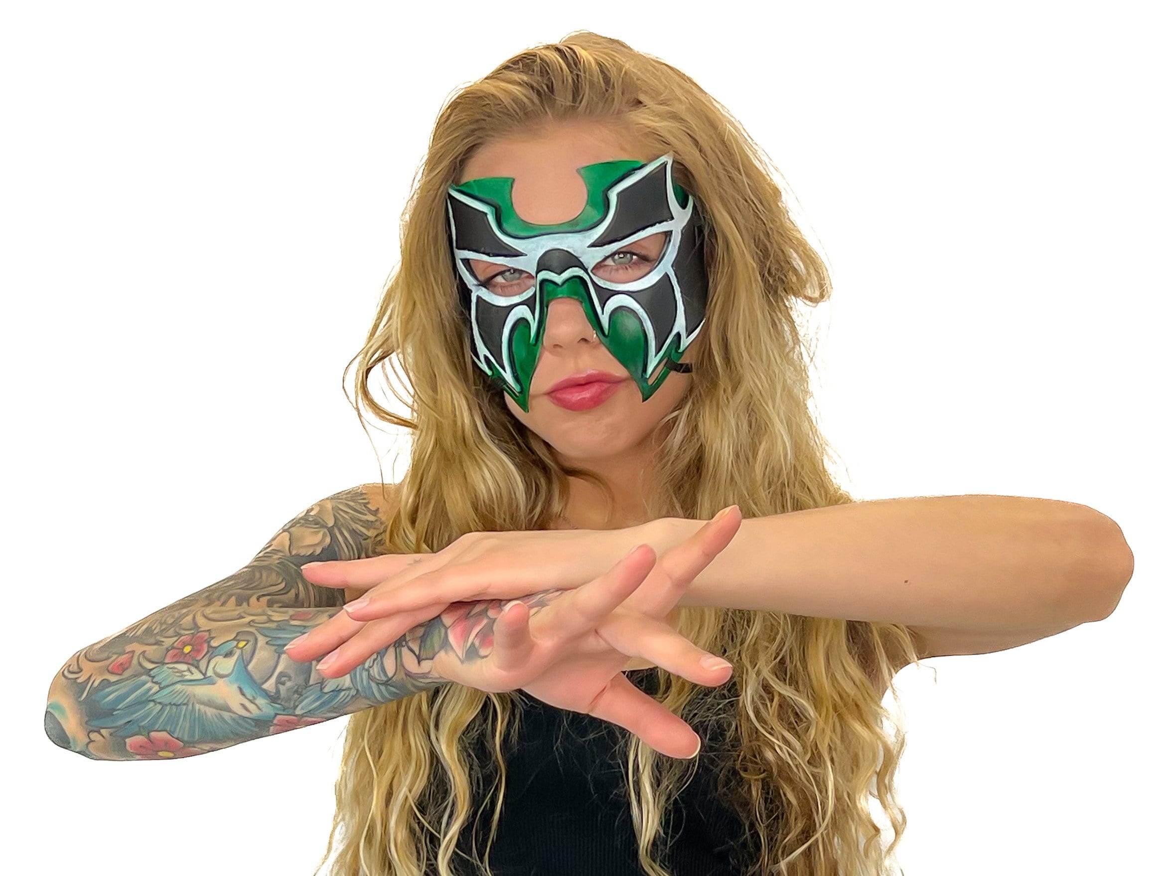 Super Hero Wrestling Mask Handmade Genuine Leather Mask - 