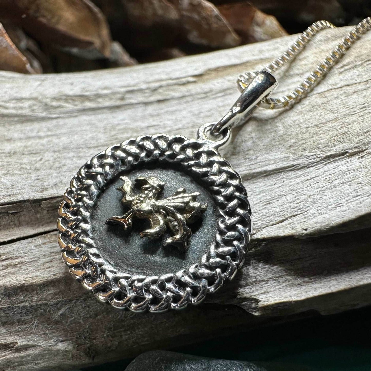 Welsh Dragon Celtic Necklace - 18