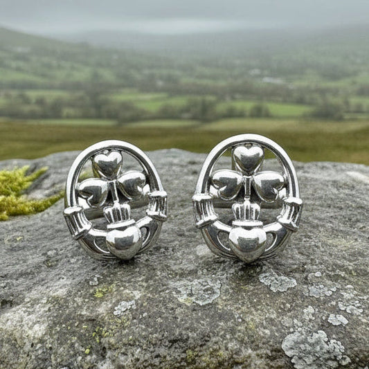 Fergal Claddagh Sterling Silver Cuff Links