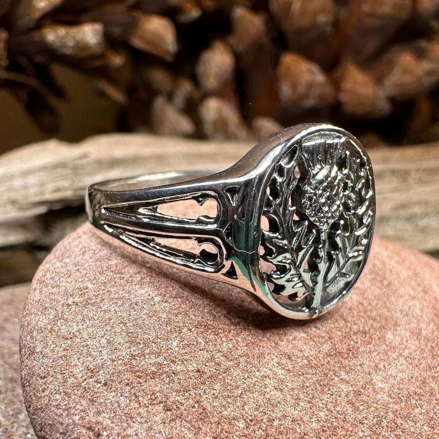 Heatherglen Thistle Signet Ring - 5