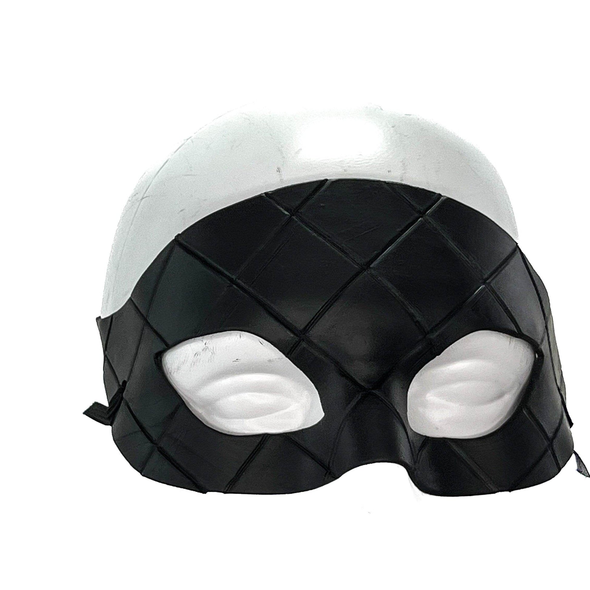 Masquerade Handmade Genuine Leather Mask in Black for Masquerades Halloween or Cosplay - 