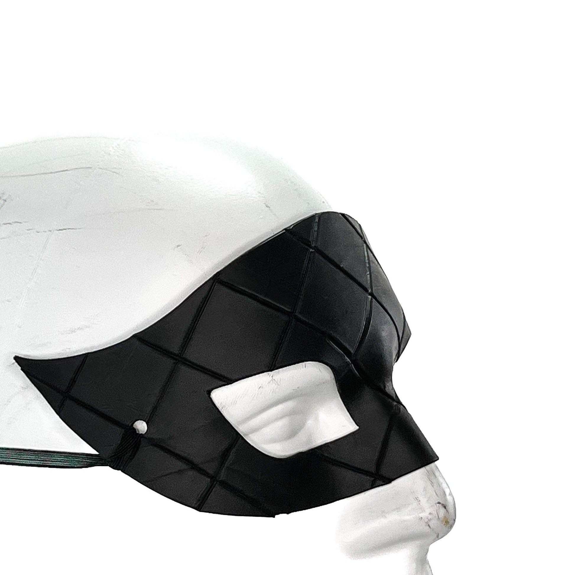 Masquerade Handmade Genuine Leather Mask in Black for Masquerades Halloween or Cosplay - 