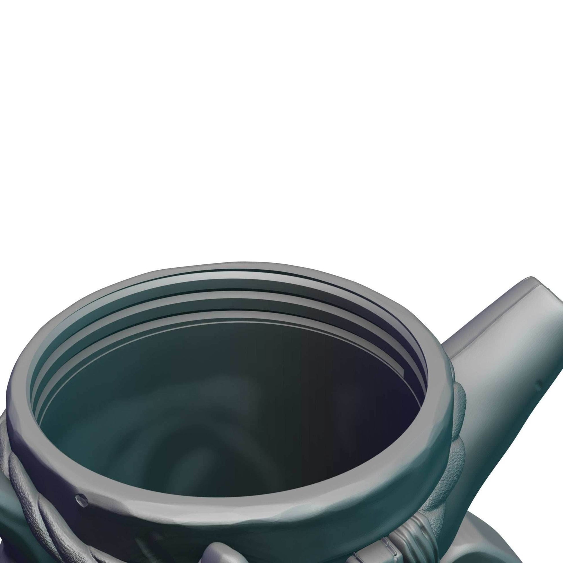 Gnome 3D Printed Can Holder- Mythic Mugs Collection by Ars Moriendi 3D- Embrace the Whimsy of the Gnomes! - Black / Non Threaded-No Lid