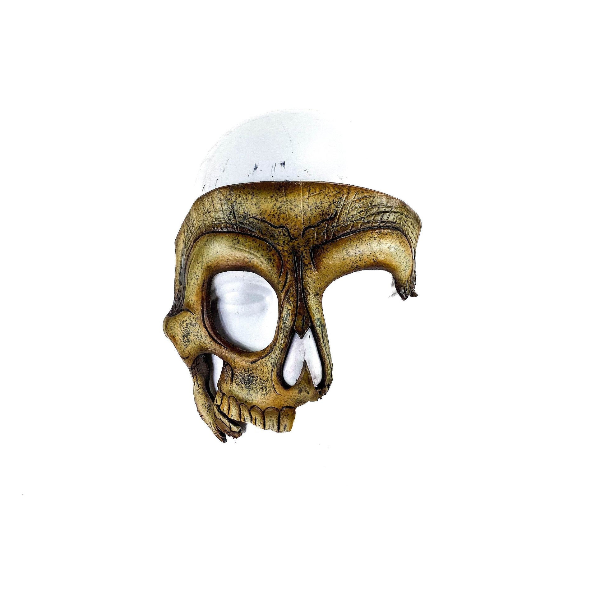 Handcrafted Genuine Leather Skull Phantom of the Opera Style Mask - 