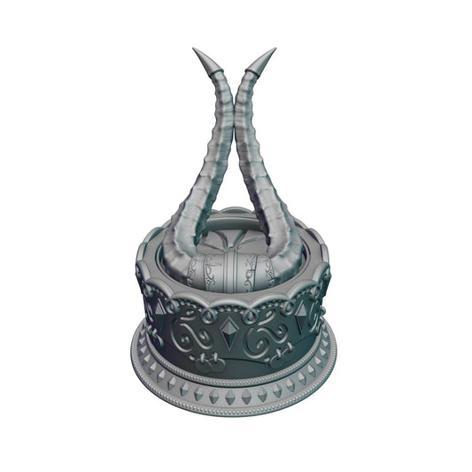 Demon Blooded Tiefling 3D Printed Dice Jail- Mythic Mugs Collection by Ars Moriendi 3D- Unleash Fiendish Elegance! - Black / Yes- Include Random Dice Set