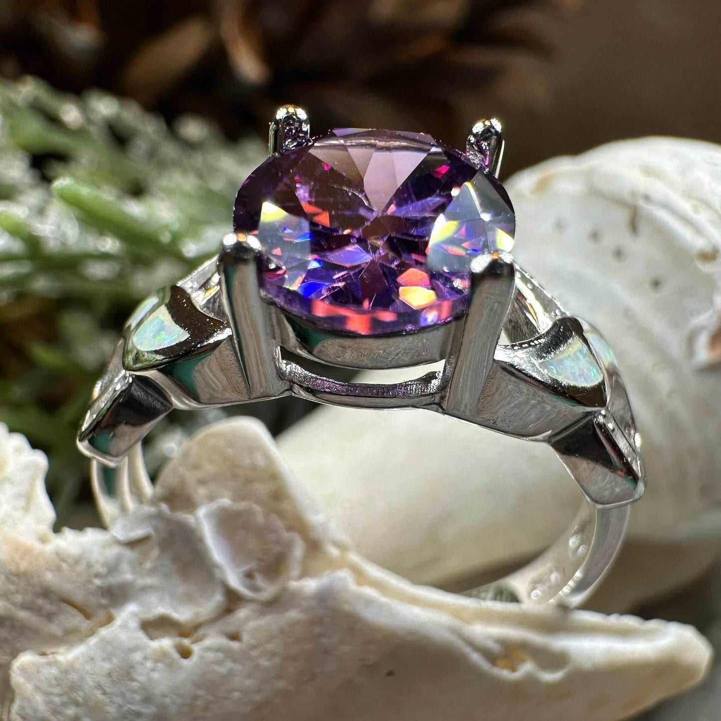 Boinne Opal Celtic Ring - 5