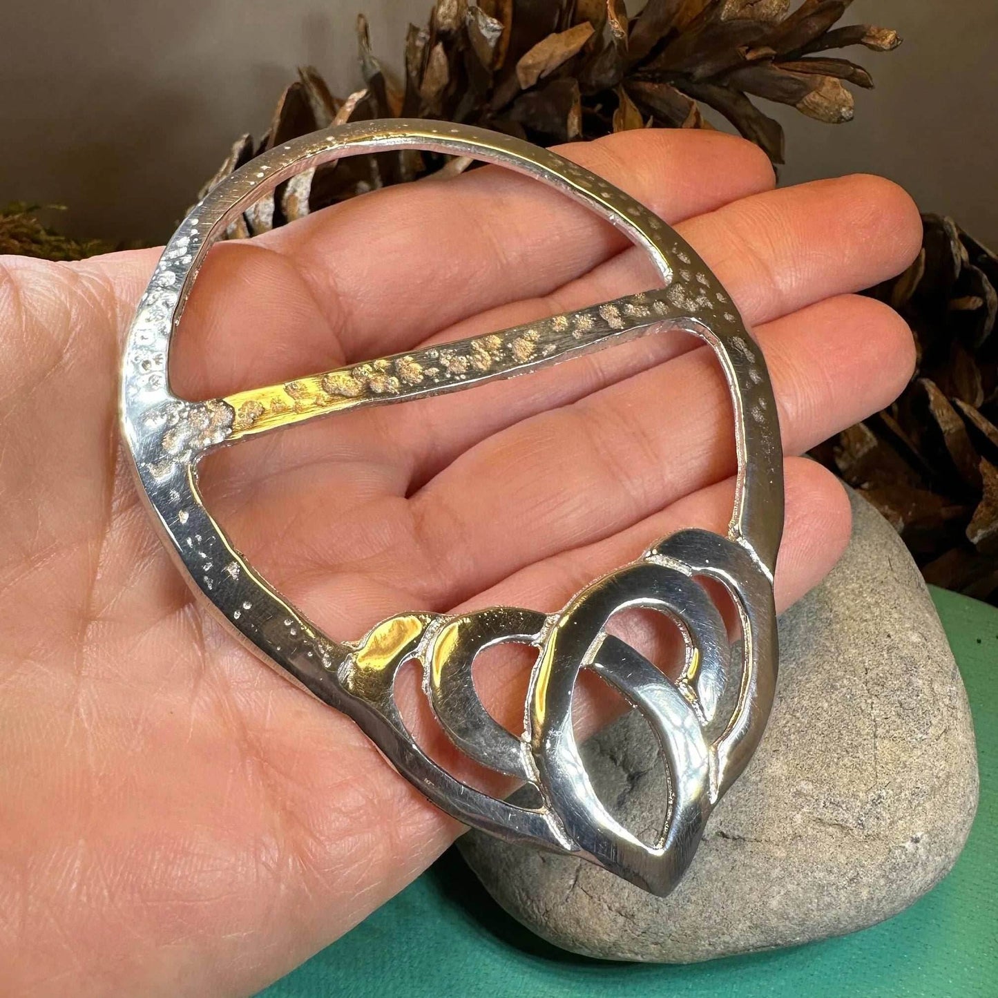 Celtic Heart Scarf Ring - 