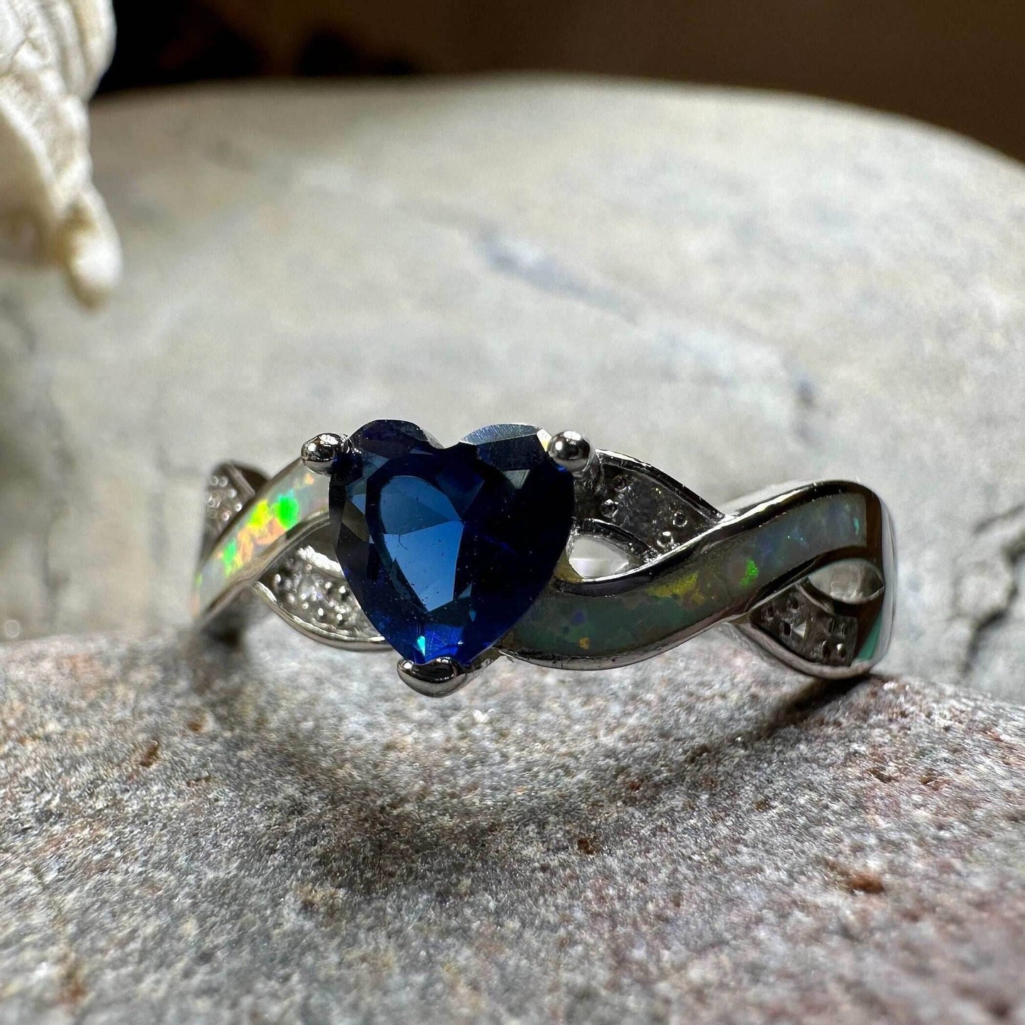 Geena Opal Celtic Ring - 4