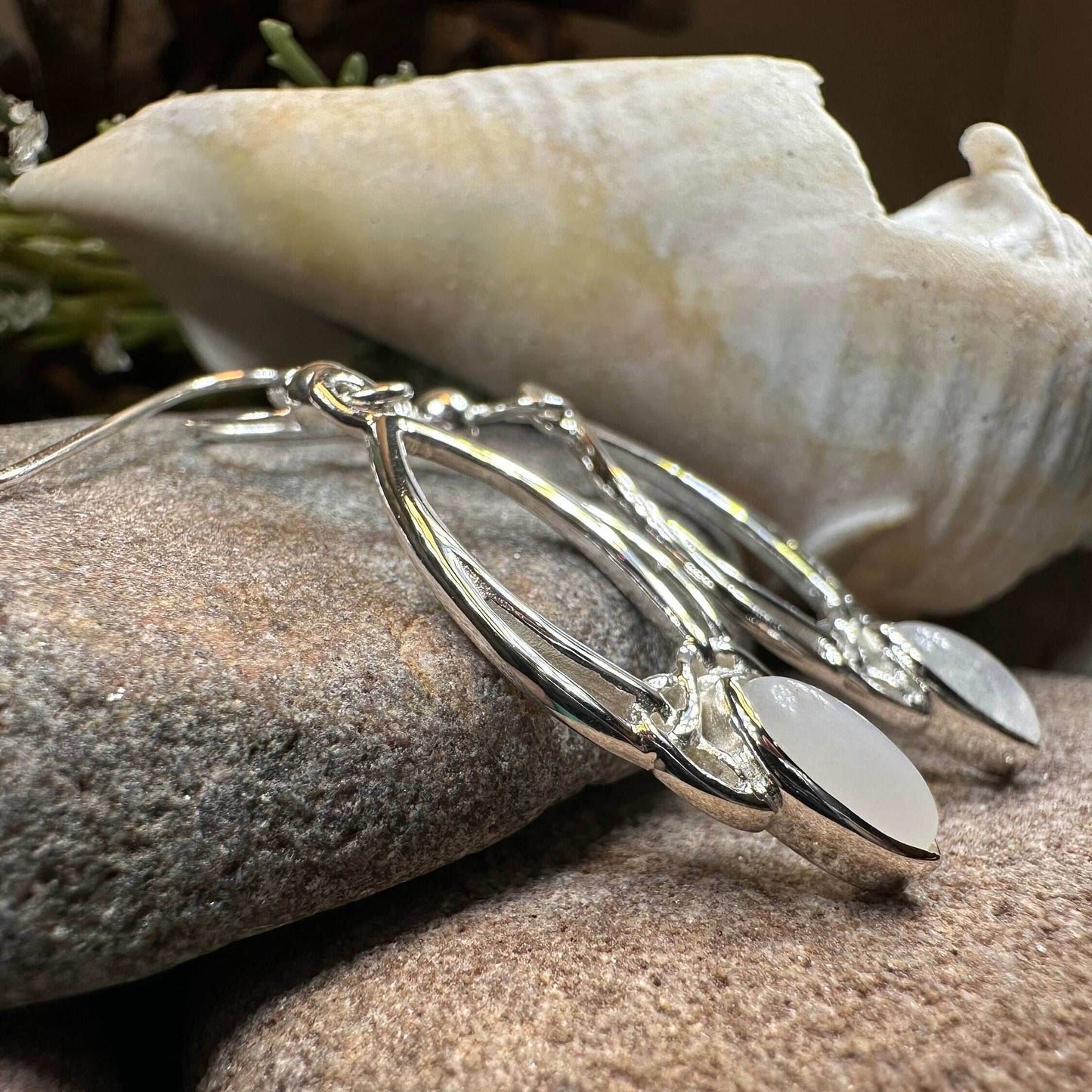 Lalvyna Trinity Knot Moonstone Earrings - 
