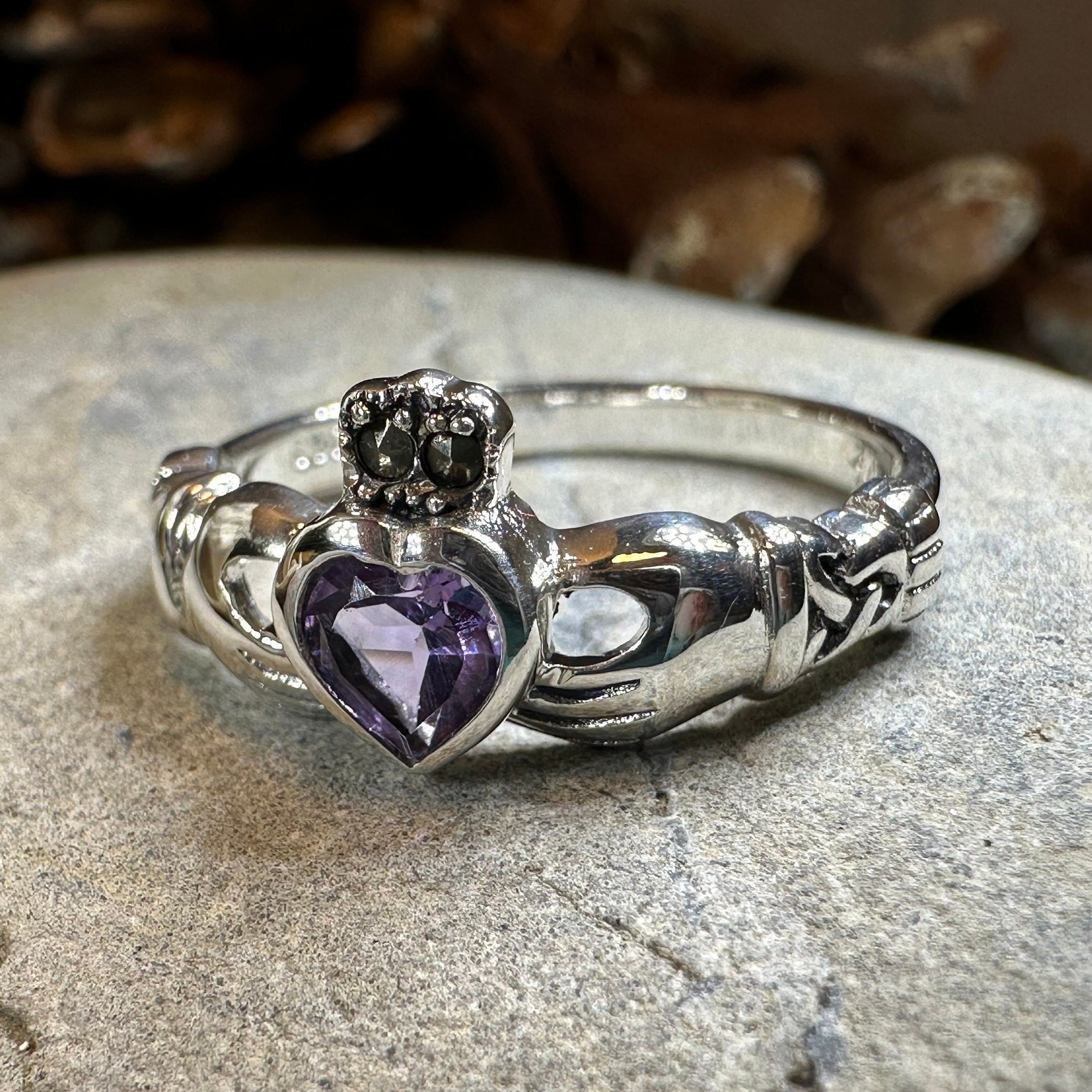 Eriu Marcasite Claddagh Ring