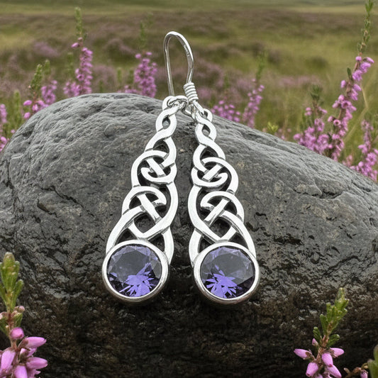 Lianna Celtic Amethyst Earrings
