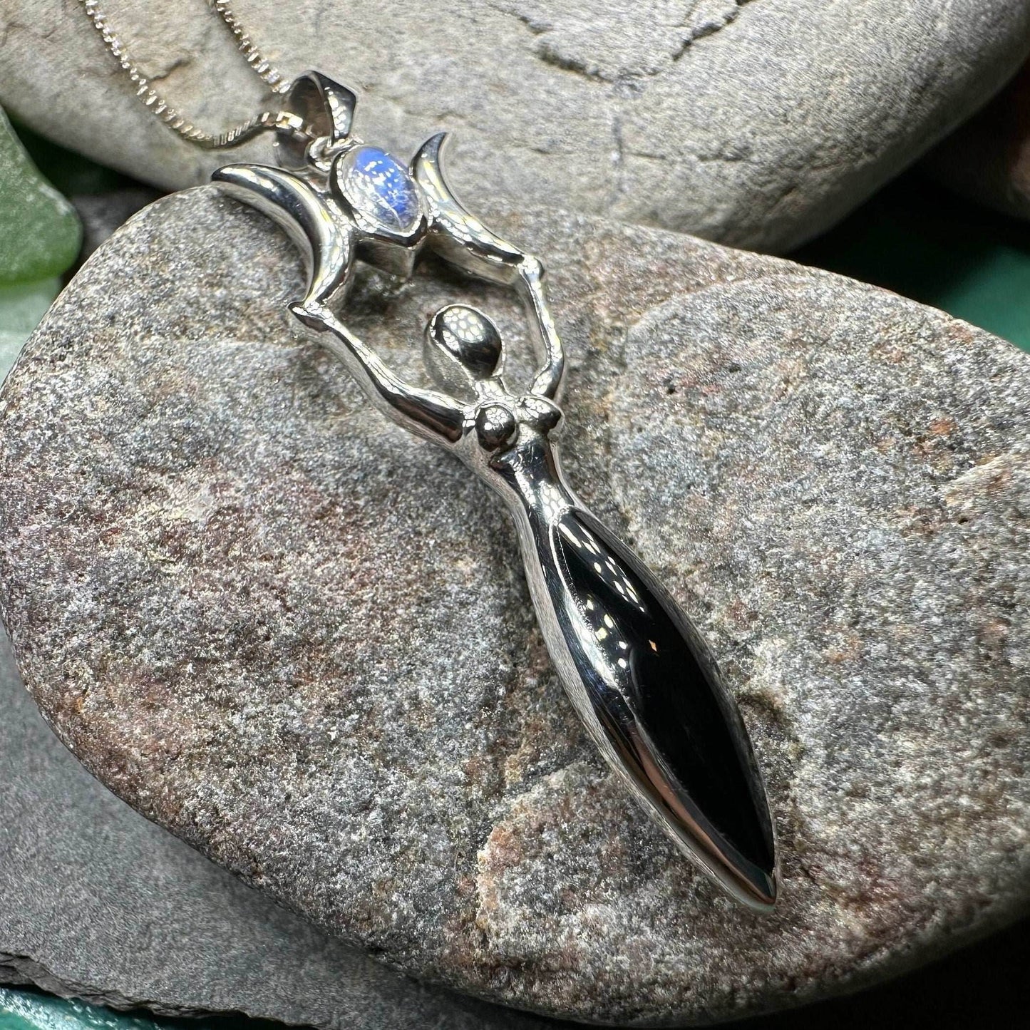 Lyric Triple Moon Goddess Necklace