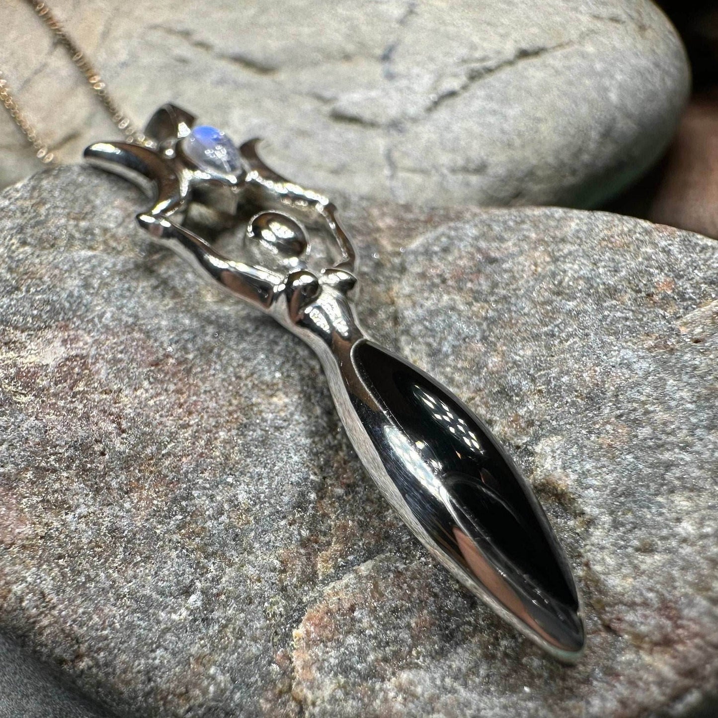 Lyric Triple Moon Goddess Necklace