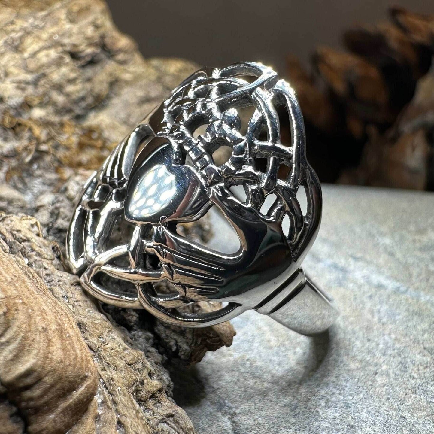 Irish Lace Claddagh Ring - 6