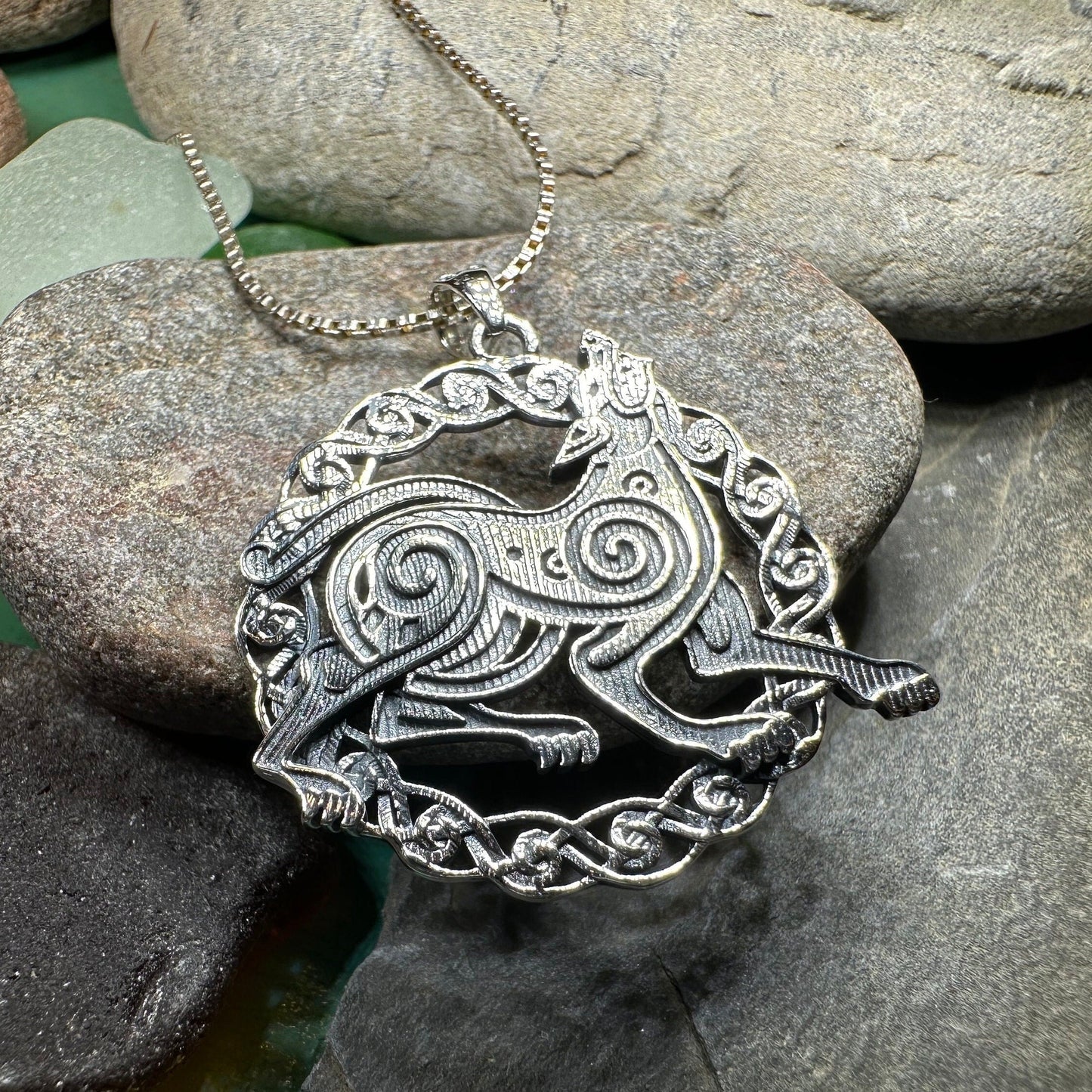 Pictish Celtic Dog Necklace