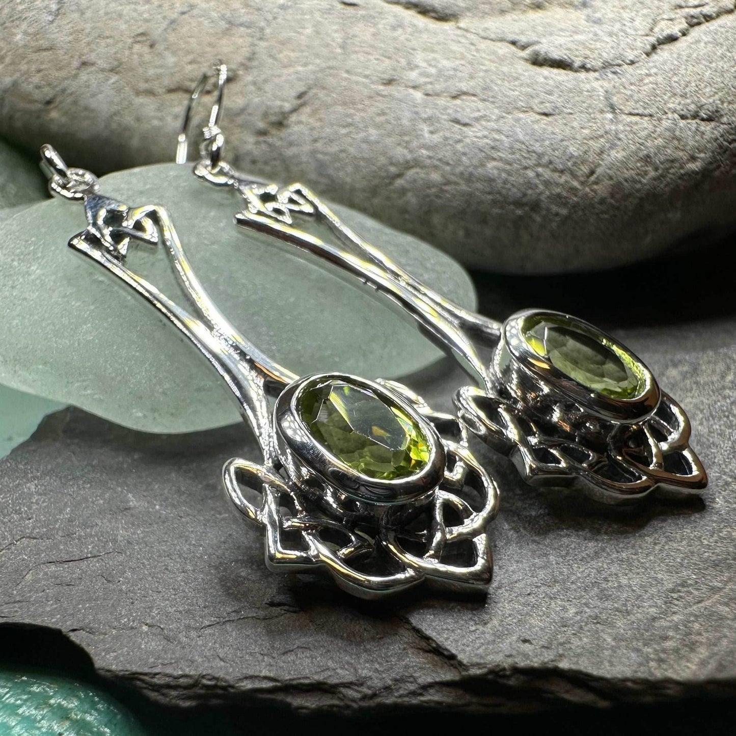 Eira Celtic Knot Earrings - Amethyst
